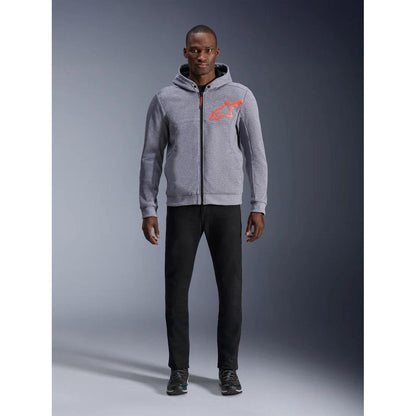 Alpinestars Chrome V2 Sport Hoodie | Gray Heather Red Fluo