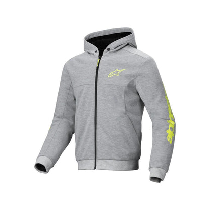 Alpinestars Chrome V2 Sport Hoodie | Gray Heather Fluo Yellow