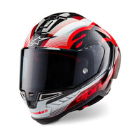 Black Carbon Red White Glossy