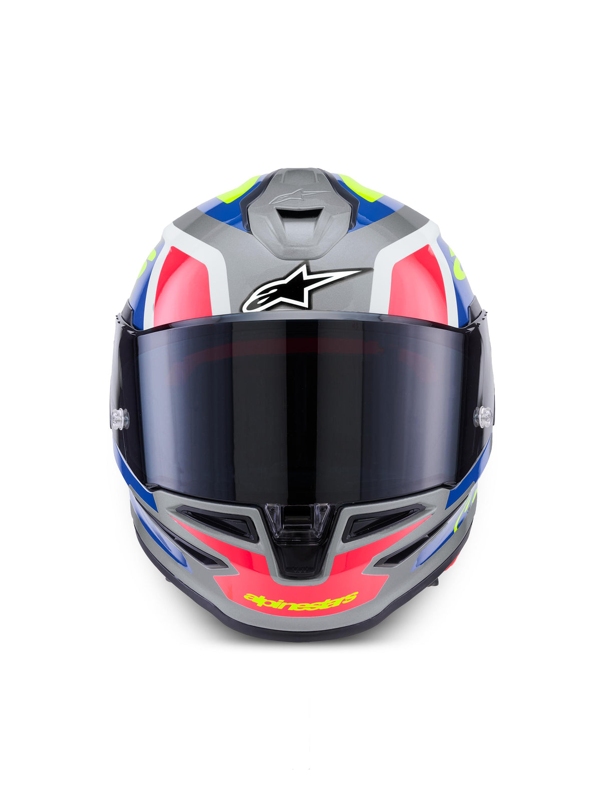 Alpinestars SUPERTECH R7 LUMEN | SILVER BL PINK YLLW FL GLOSSY