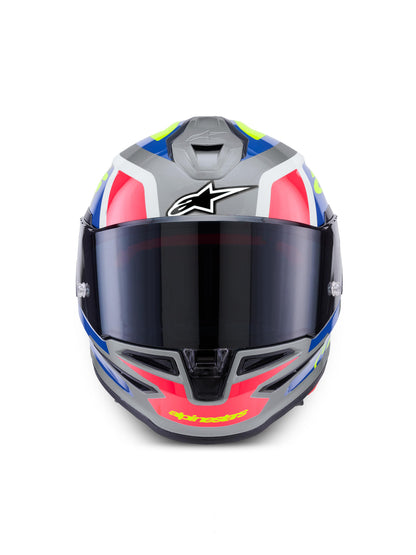 Alpinestars SUPERTECH R7 LUMEN | SILVER BL PINK YLLW FL GLOSSY