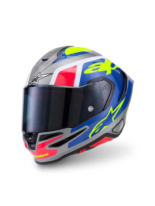 Alpinestars SUPERTECH R7 LUMEN | SILVER BL PINK YLLW FL GLOSSY