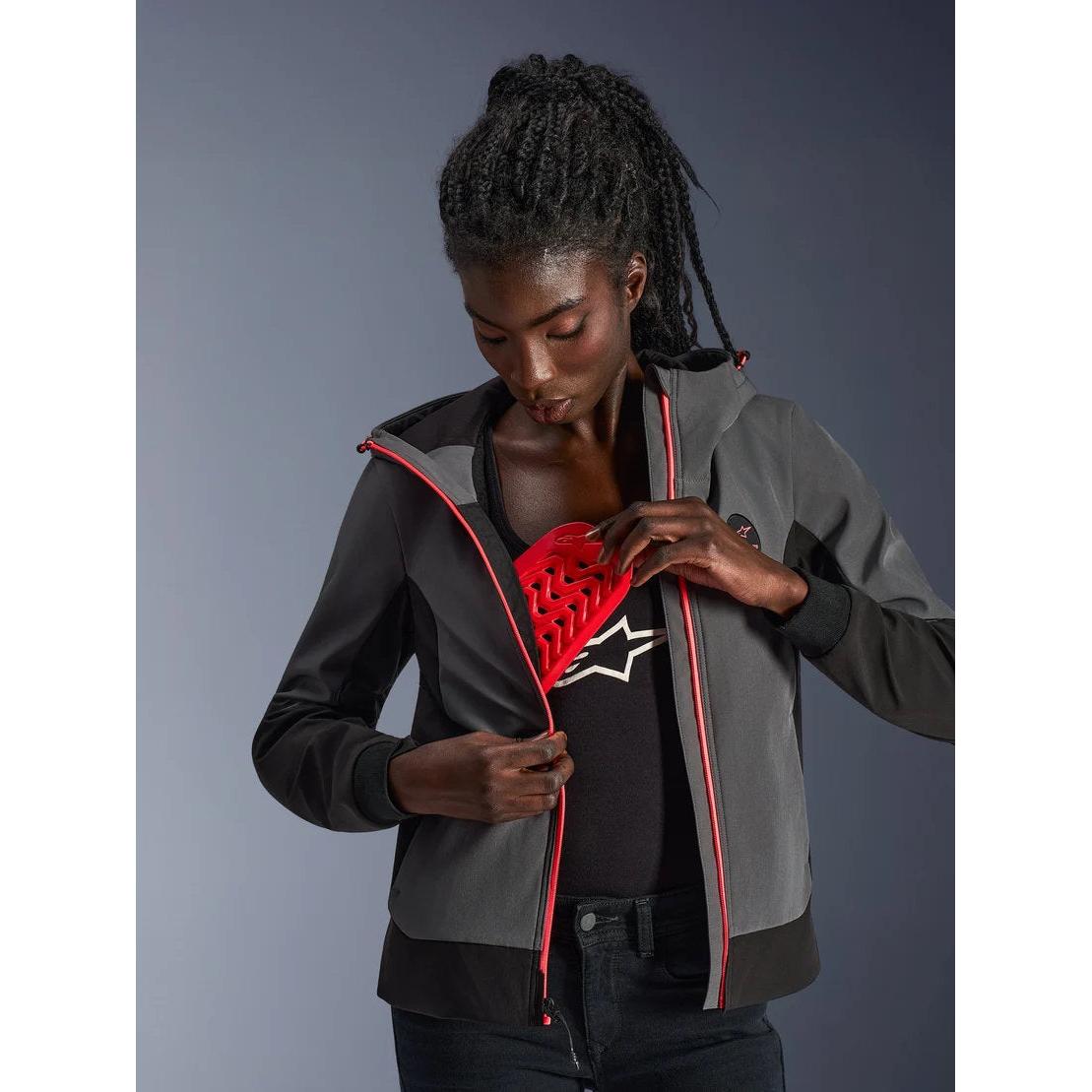 Alpinestars Stella Radium Tech Kapuzenjacke | Deep Gray Black