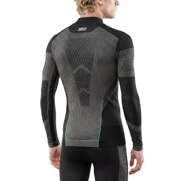 SIXS TS3L V2 Langarm Shirt Leicht hoher Kragen | black-carbon