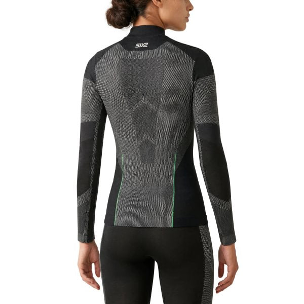 SIXS TS3L V2 Langarm Shirt Leicht hoher Kragen | black-carbon
