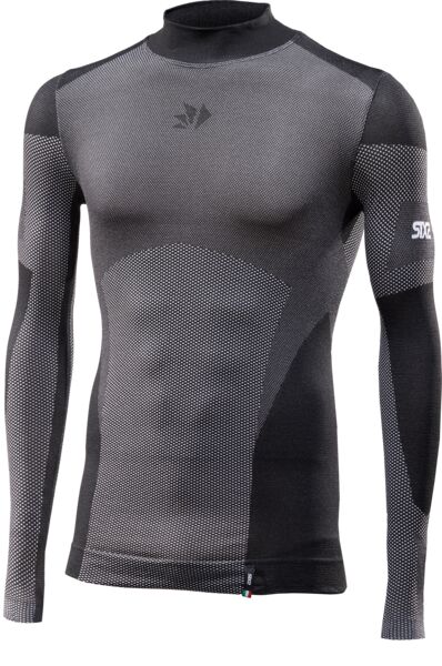 SIXS TS3L V2 Langarm Shirt Leicht hoher Kragen | black-carbon