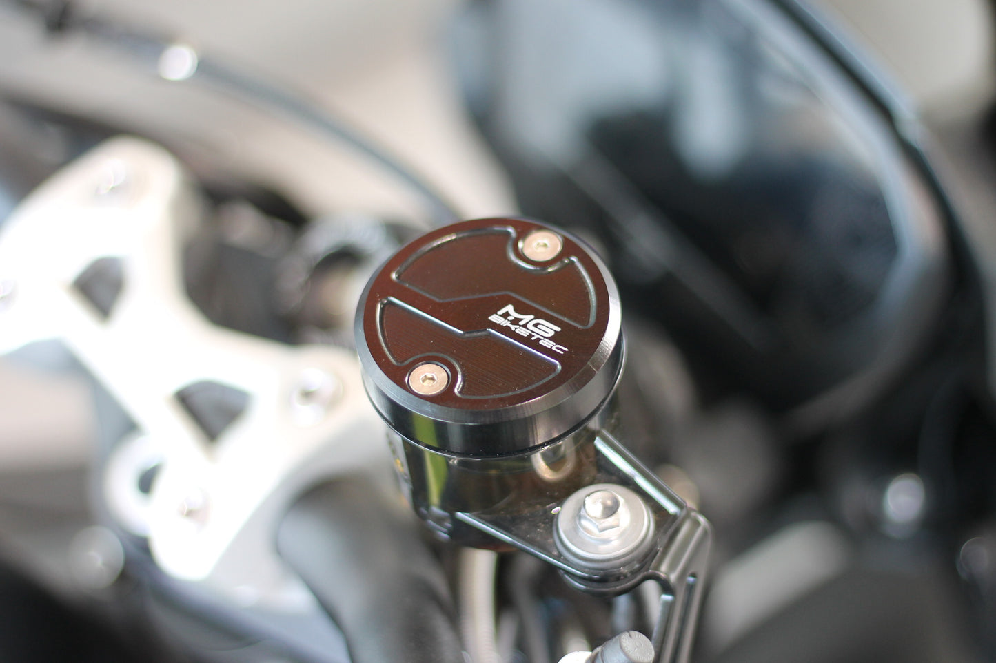 Front brake fluid reservoir cap MG Biketec for KTM 1290|1390 Superduke MY2014-