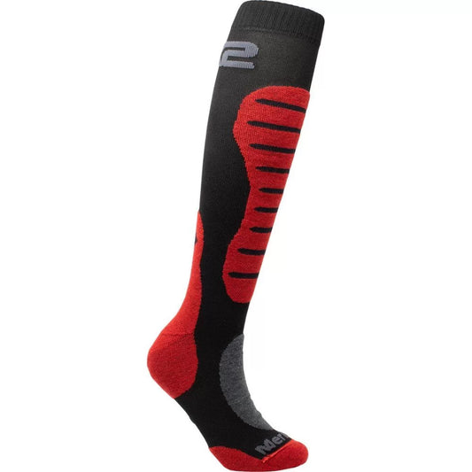 SIXS MOT2 Merinos Socken | black-red