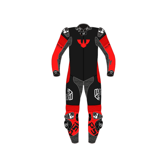 PSI ALPHA Einteiler Lederkombi - customized - Beispiel schwarz-rot