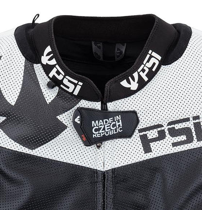 PSI BETA Einteiler Lederkombi Herren Schwarz-grau-weiss-rot