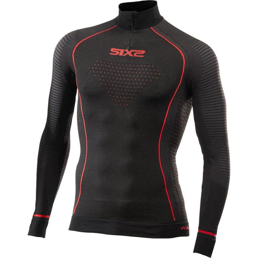 SIXS TS13W CU | Thermo-Langarmshirt mit Stehkragen und Reißverschluss