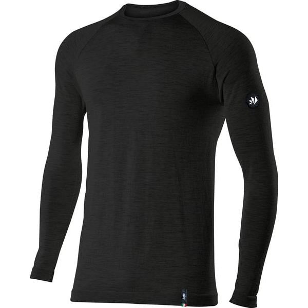 SIXS TS2 Merino Langarm Shirt | Wool Black