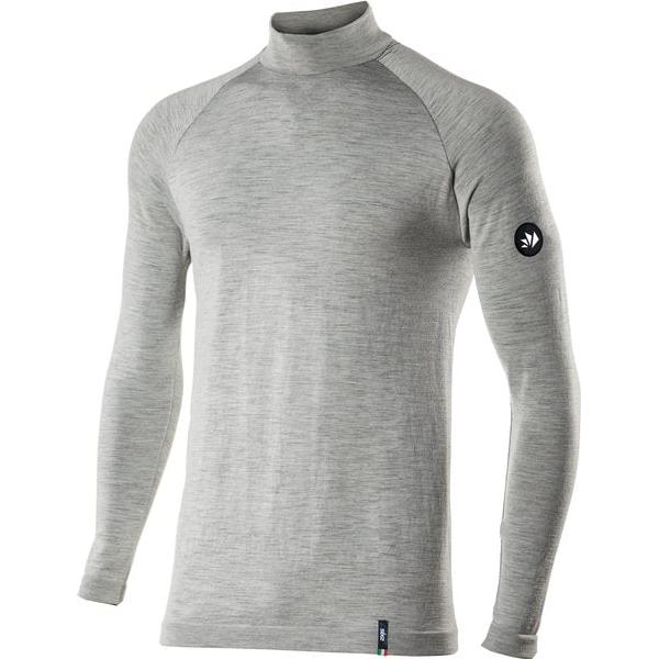 SIXS TS3 Merino Langarm Shirt hoher Kragen | Wool Gray