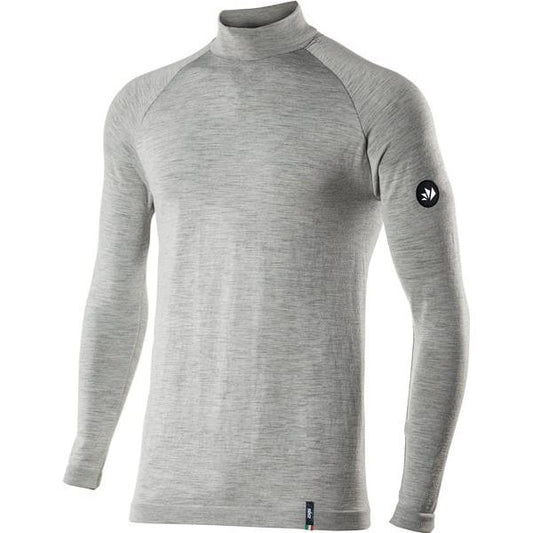 SIXS TS3 Merino Langarm Shirt hoher Kragen | Wool Gray