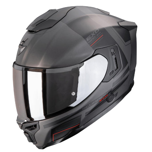 Scorpion EXO-1500 AIR DUAL Matt Silber-Schwarz-Rot