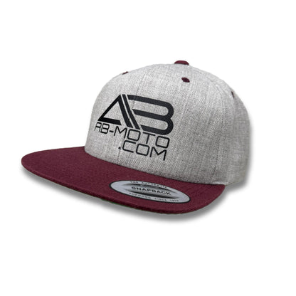 Snapback grau | rot