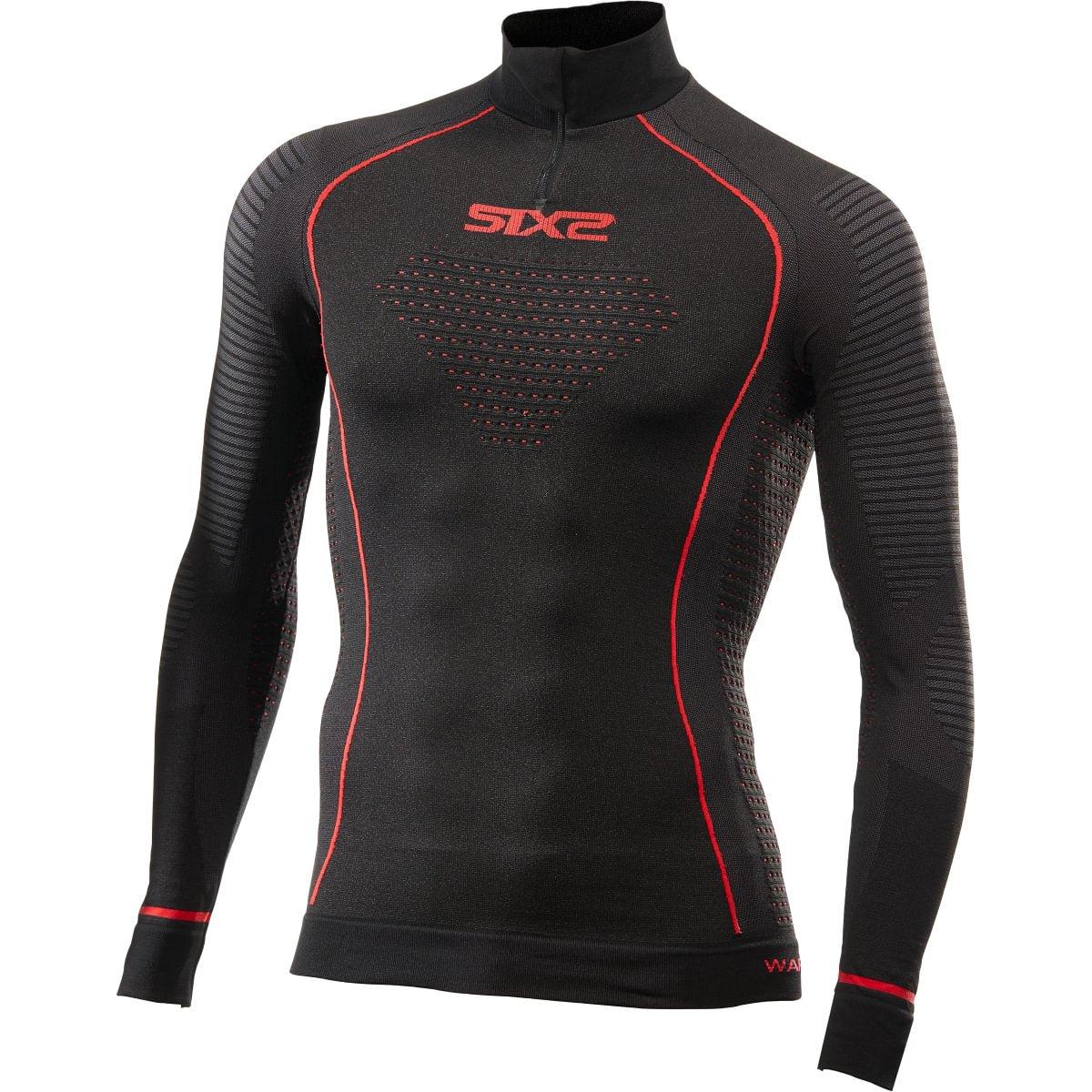 SIXS TS13W CU | Thermo-Langarmshirt mit Stehkragen und Reißverschluss
