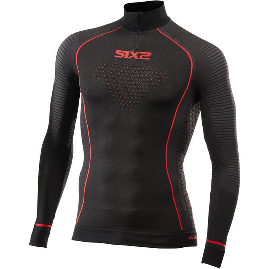 SIXS TS13W CU | Thermo-Langarmshirt mit Stehkragen und Reißverschluss