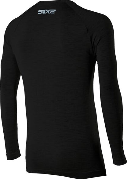 SIXS TS2 Merino Langarm Shirt | Wool Black