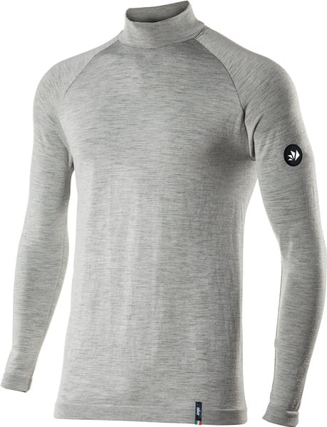 SIXS TS3 Merino Langarm Shirt hoher Kragen | Wool Gray