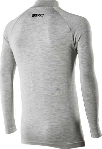 SIXS TS3 Merino Langarm Shirt hoher Kragen | Wool Gray