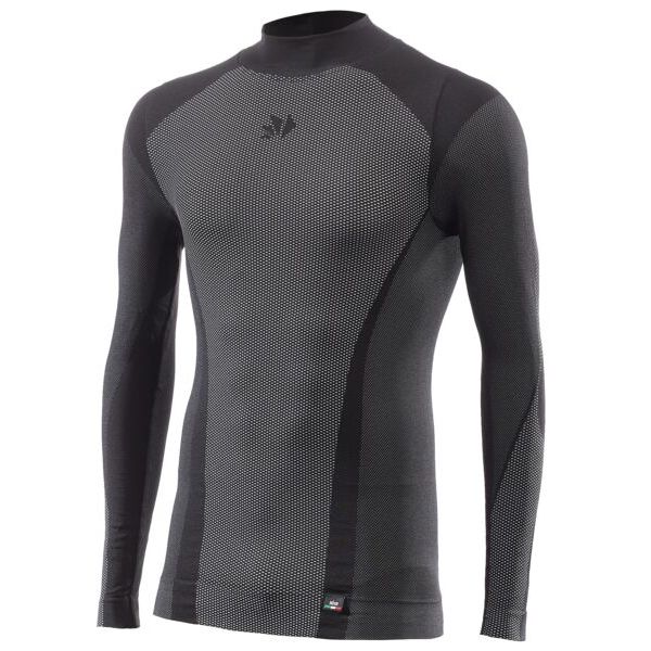 SIXS Shirt TS3 V2 Langarm hoher Halskragen | black-carbon