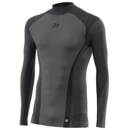 SIXS Shirt TS3 V2 Langarm hoher Halskragen | black-carbon