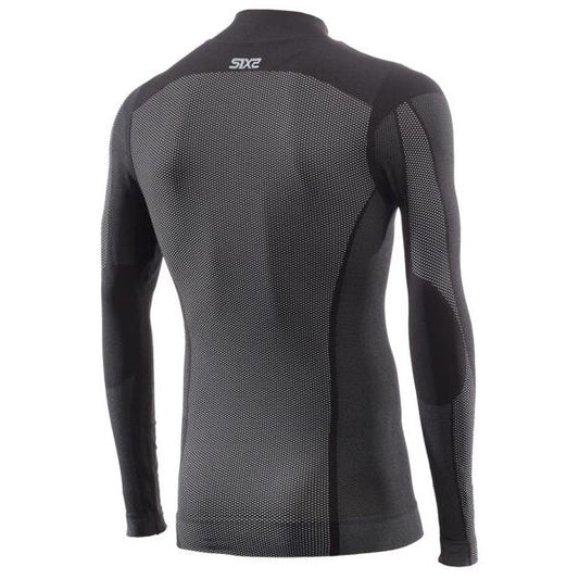 SIXS Shirt TS3 V2 Langarm hoher Halskragen | black-carbon
