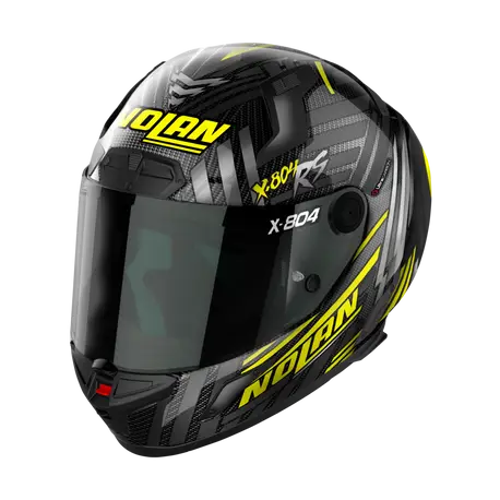 NOLAN X-804 RS Ultra Carbon | Yellow Chrome Silver