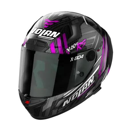 NOLAN X-804 RS Ultra Carbon | White-Chrome Fuchsia