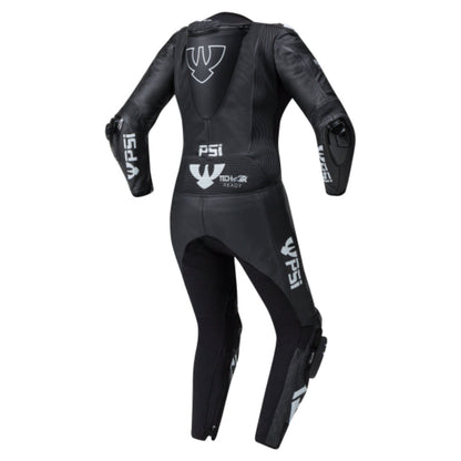 PSI ALPHA Einteiler Lederkombi Damen Schwarz-weiss