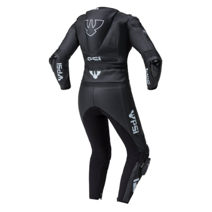 PSI ALPHA Zweiteiler Lederkombi Damen Schwarz-weiss