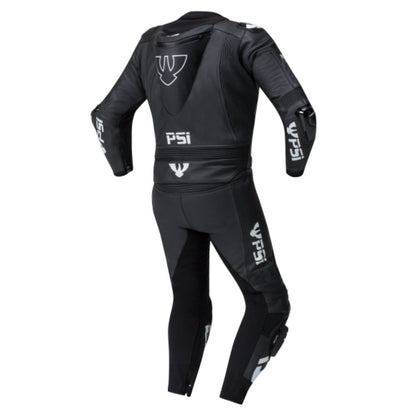 PSI ALPHA Zweiteiler Lederkombi Herren Schwarz-weiss