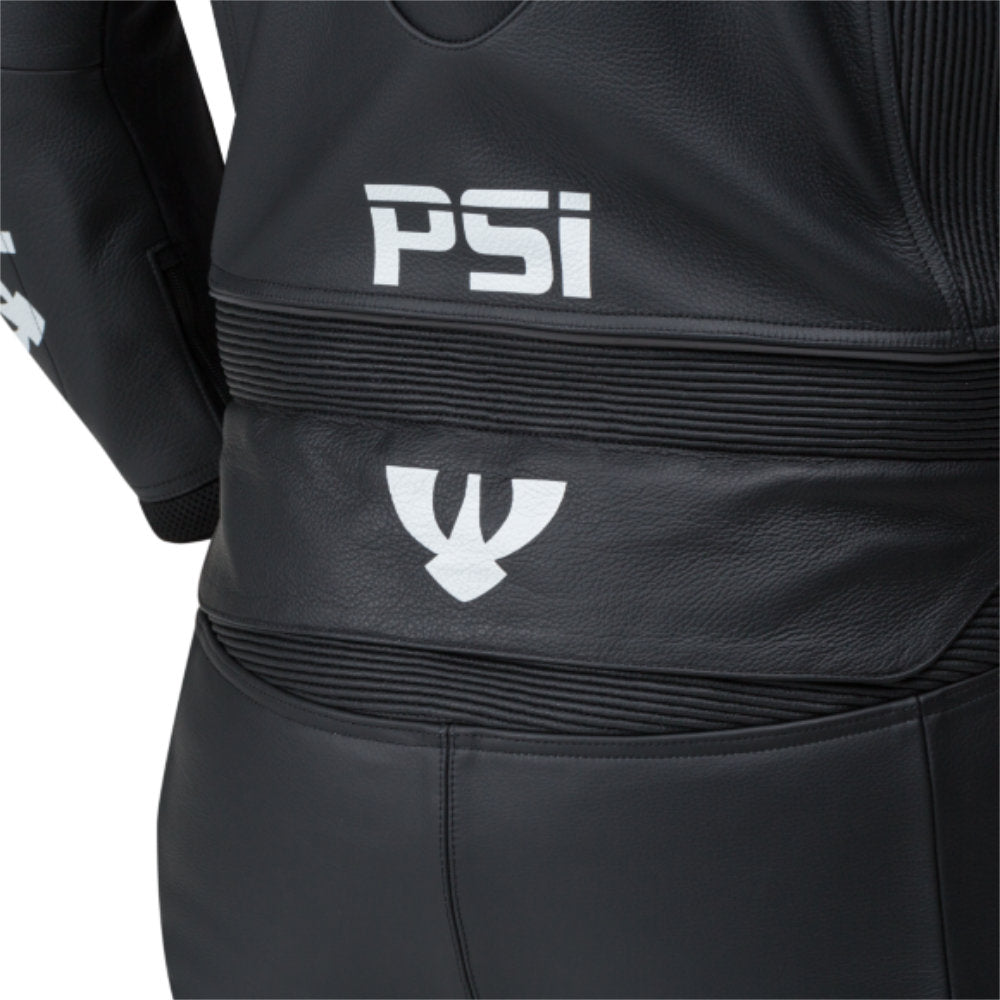 PSI ALPHA Zweiteiler Lederkombi Herren Schwarz-weiss