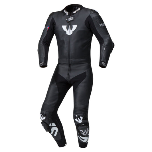 PSI ALPHA Zweiteiler Lederkombi Herren Schwarz-weiss