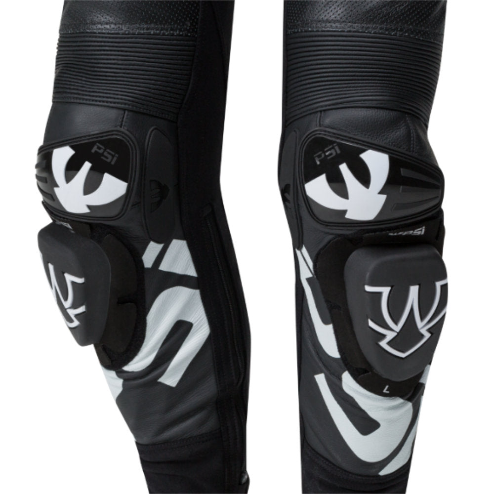 PSI ALPHA Einteiler Lederkombi Herren Schwarz-weiss