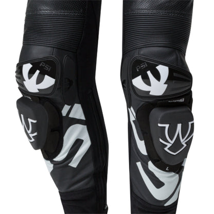 PSI ALPHA Einteiler Lederkombi Herren Schwarz-weiss