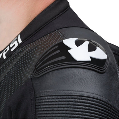 PSI ALPHA Einteiler Lederkombi Herren Schwarz-weiss