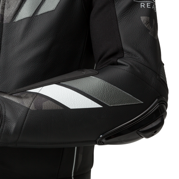 PSI DELTA Zweiteiler Lederkombi Herren Schwarz-grau-weiss