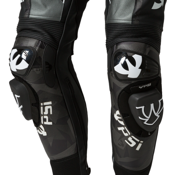 PSI DELTA Zweiteiler Lederkombi Herren Schwarz-grau-weiss