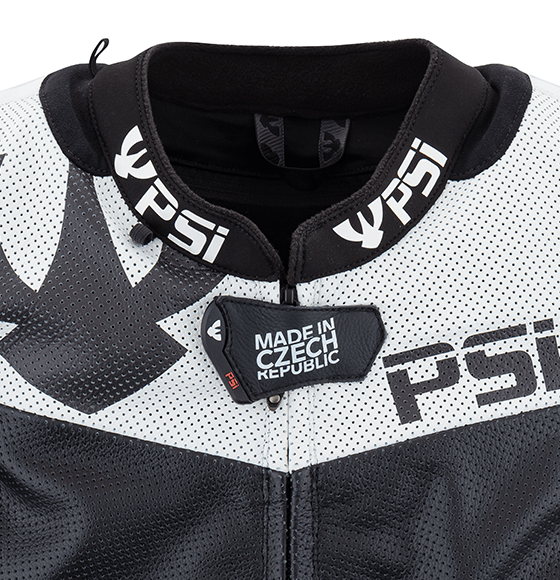 PSI BETA Einteiler Lederkombi Herren Schwarz-grau-weiss-rot