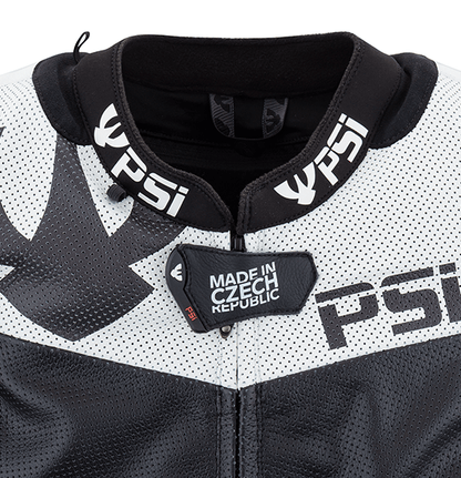 PSI BETA Einteiler Lederkombi Herren Schwarz-grau-weiss-rot