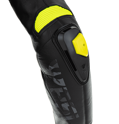 PSI DELTA Zweiteiler Lederkombi Herren Schwarz-gelb-weiss