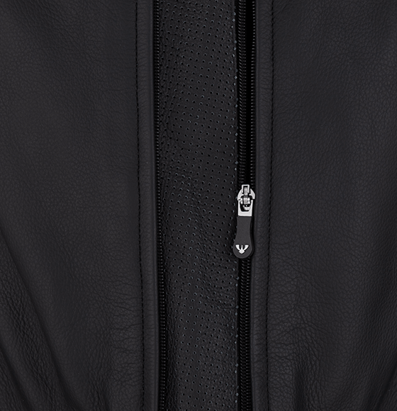 PSI DELTA Zweiteiler Lederkombi Herren Schwarz-rot-weiss