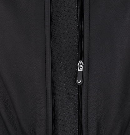 PSI DELTA Zweiteiler Lederkombi Herren Schwarz-rot-weiss